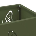 vidaXL Porte-parapluie Olive 15 5 x 15 5 x 49 cm Acier