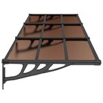 vidaXL Auvent de porte Noir 297 5x90 cm Polycarbonate