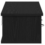 vidaXL Armoire murale chêne noir 88x26x18 5 cm bois d'ingénierie