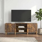 vidaXL Meuble TV 150 x 31 x 50 cm Chêne fumé Bois d'ingénierie