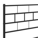 vidaXL Cadre de lit métal sans matelas avec pied de lit noir 90x190 cm