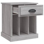vidaXL Table de chevet sonoma gris 43x36x50 cm