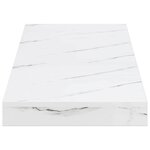vidaXL Étagère Murale 2 Pièces Marbre blanc 60 x 23 5 x 4 cm