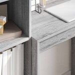 vidaXL Bureau avec tiroir avec étagère avec stockage 2 Pièces Gris Sonoma