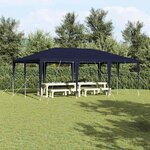 vidaXL Tente de fête Bleu  Blanc 600 x 400 x 266 cm Polyester  Acier