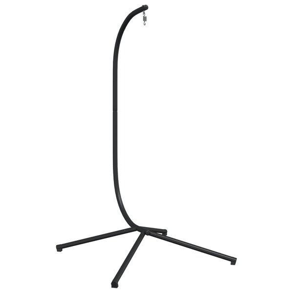 vidaXL Support de chaise suspendue en forme d'œuf sans panier noir acier