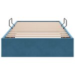 vidaXL Cadre de lit ottoman Bleu foncé 100 x 200 cm Velours