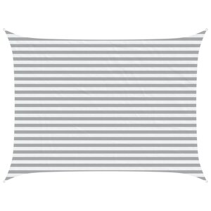 vidaXL Voile d'ombre Gris clair et blanc 4 × 3 m