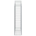 vidaXL Panier de gabions arqué 100x30x120/140 cm Fer galvanisé