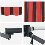 vidaXL Store rétractable automatique Orange et Marron 500x300 cm