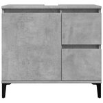 vidaXL Ensemble de meubles de salle de bain 3 Pièces gris béton