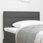 vidaXL Tête de lit LED avec des lumières à LED Gris foncé 100 cm tissu