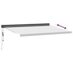 vidaXL Auvent rétractable anthracite et blanc 4x3 m tissu et aluminium