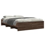 vidaXL Cadre de lit sans matelas chêne marron 120x190 cm
