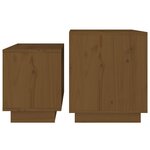 vidaXL Tables basses gigognes 2 Pièces Marron miel Bois de pin massif