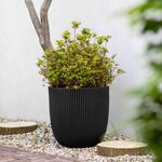 Capi Jardinière Groove 35x34 cm noir