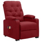 vidaXL Fauteuil de massage Rouge bordeaux Tissu