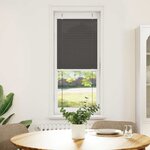 vidaXL Store plissé noir 45x150 cm largeur du tissu 44 4 cm polyester