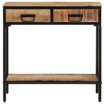 vidaXL Table console 70x35x70 cm bois de manguier massif brut