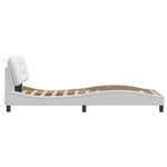 vidaXL Cadre de lit avec LED sans matelas Hvar blanc 80x200 cm