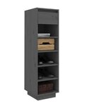 vidaXL Armoire à chaussures gris 30x34x105 cm bois de pin massif