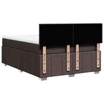 vidaXL Sommier à lattes de lit avec matelas Marron foncé 140x190 cm