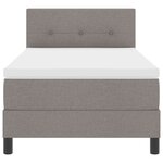 vidaXL Lit Box Spring avec Matelas Taupe 80x200 cm en Tissu
