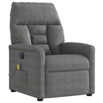 vidaXL Fauteuil inclinable de massage électrique gris foncé