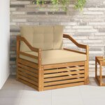 vidaXL Canapé d’extérieur Naturel et Beige