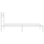 vidaXL Cadre de lit métal avec tête de lit blanc 80x200 cm