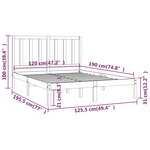 vidaXL Cadre de lit bois de pin massif 120x190 cm petit double