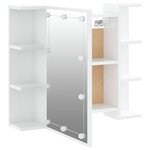 vidaXL Armoire à miroir avec LED Blanc brillant 70x16 5x60 cm