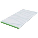 vidaXL Coussins de Matelas Blanc et vert 100 x 200 cm