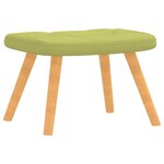 vidaXL Chaise de relaxation avec tabouret Vert Tissu