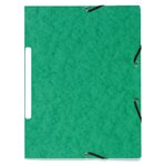 Chemise À Élastiques 3 Rabats Carte Marbrée Recyclée 355g/m2 - A4 - Vert - X 50 - Exacompta