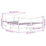 vidaXL Cadre de lit sans matelas blanc 140x190 cm bois de pin massif