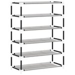 vidaXL Armoire à chaussures Gris 60x28x90 cm Tissu