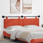 vidaXL Tête de lit suspendue Rouge orange Tissu en velours côtelé