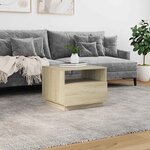vidaXL Table basse avec lumières LED chêne sonoma 50x49x40 cm