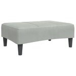 vidaXL Canapé-lit à 2 places avec repose-pied gris clair velours