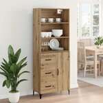 vidaXL Haut Armoire avec tiroir Chêne artisanal 69 5 x 34 x 180 cm