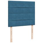 vidaXL Sommier à lattes de lit et matelas bleu 120x200 cm velours