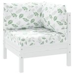 vidaXL Coussins de palette lot de 3 motif de feuilles tissu Oxford