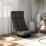 vidaXL Chaise de sol pivotante Gris foncé Tissu