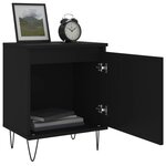vidaXL Tables de chevet 2 Pièces noir 40x30x50 cm bois d'ingénierie