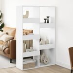 vidaXL Cloison de séparation blanc 100x33x155 5 cm bois d'ingénierie