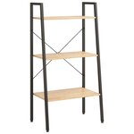 vidaXL Étagère sur pied 3 niveaux Marron clair et noir 56x35x108 cm