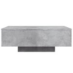 vidaXL Table basse avec lumières LED gris béton 85x55x31 cm
