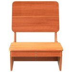 vidaXL Chaises de jardin lot de 2 cire marron 60x64x70 5 cm