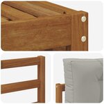vidaXL Ensemble de canapés d'extérieur 7 pc Gris Naturel et Clair